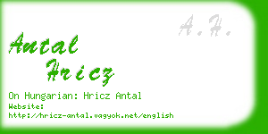 antal hricz business card